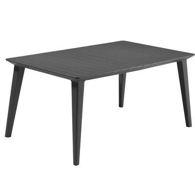 Garden Table - Rectangular 160cm - Graphite Gray - Resin - 6 People - Lima - Allibert by KETER