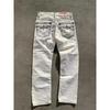 LUXEON Jeans Bianco Vintage Abbigliamento Y2K Uomo Donna Harajuku Hip Hop Tasca Jeans Retro Moda Pantaloni Vita Bassa