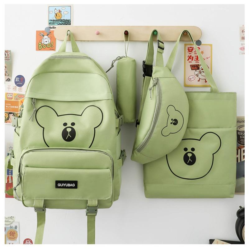 Junior High School Students Backpack Multi-piece Set High School Students Lightweight Ins Campus Sweet Student Backpack