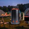 With Handle BBQ Carbon Barrel Stainless Steel Charcoal Bucket  Grilling