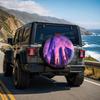 1pc Cyberpunk Style Colorful Geometric Print Car Tire Cover, Fashionable Universal Wheel Hub Protector, Spare Tire Protection, P