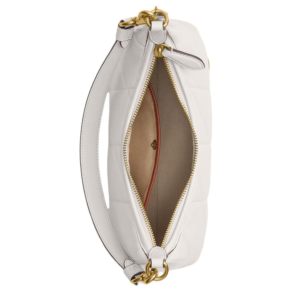 Coach Jliet 25 Logo Lambskin Shoulder Bag Medium Women Shoulder Bag Chalk-White CEM90-B4HA