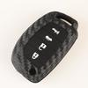 Jingyuqin Funda de Silicona de Carbono para Llave de Coche 3/4 Botones Para Hyundai Creta I10 I20 Tucson Elantra Santa Fe 2016 2017 2018