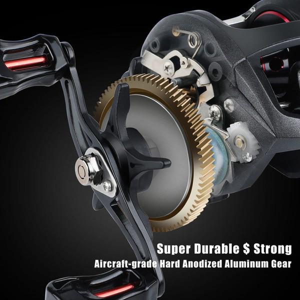 SOUGAYILANG Baitcasting Fishing Reel Ultra Light One-way Control 12+1BB Fishing Wheel 6.3:1 Gear Ratio Travel Bass Fishing Reel