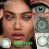 Eyeshare 2 buc = 1 pereche Lentile de contact colorate pentru ochi Ochi albaștri Lentilă de culoare Lentilă roșie Lentilă naturală anuală 14,2 mm