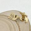 Cartoon Snail Gold Brooch Flat Cut Badge Daily Wear Men's Suit Shirt Accessories