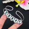 Green Onyx Gemstone Handmade 925 Sterling Silver Cuff Bangle Adjustable KG-261