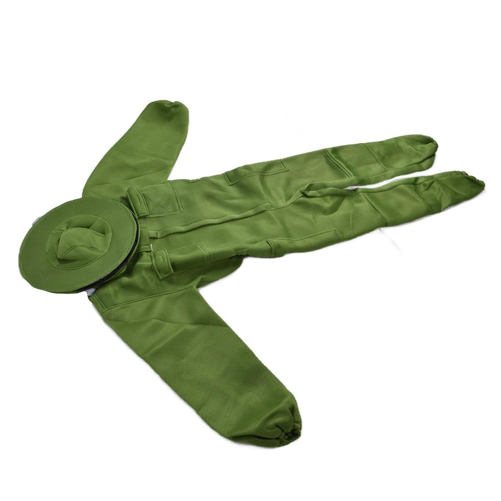 Bee Protective Clothing Breathable Mesh with Detachable Round Veil Hat for Beekeeper