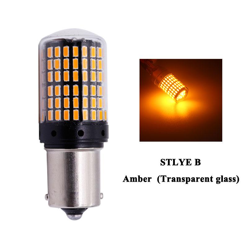 

RXZ НОВЫЙ 1 шт. W21W P21W PY21W T20 LED 7440 1156 BA15S BAU15S автомобильные светодиодные лампы для указателя поворота, стоп-сигнала 144SMD BA15S P21W