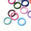 5PC Creative 20MM Colorful Painted Spring Ring Keychain Open Spring Buckle Book Ring Connection Card Ring DIY Jewelry Accessories