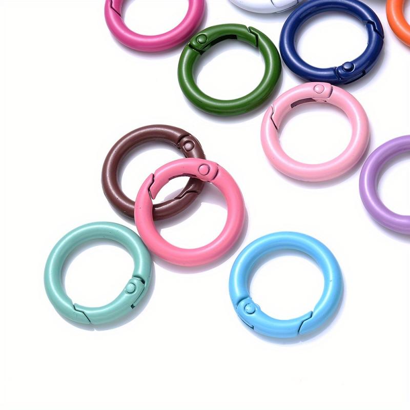 5PC Creative 20MM Fargerike Malt Spring Ring Nøkkelring Åpen Spring Spenne Bok Ring Connection Card Ring DIY smykketilbehør