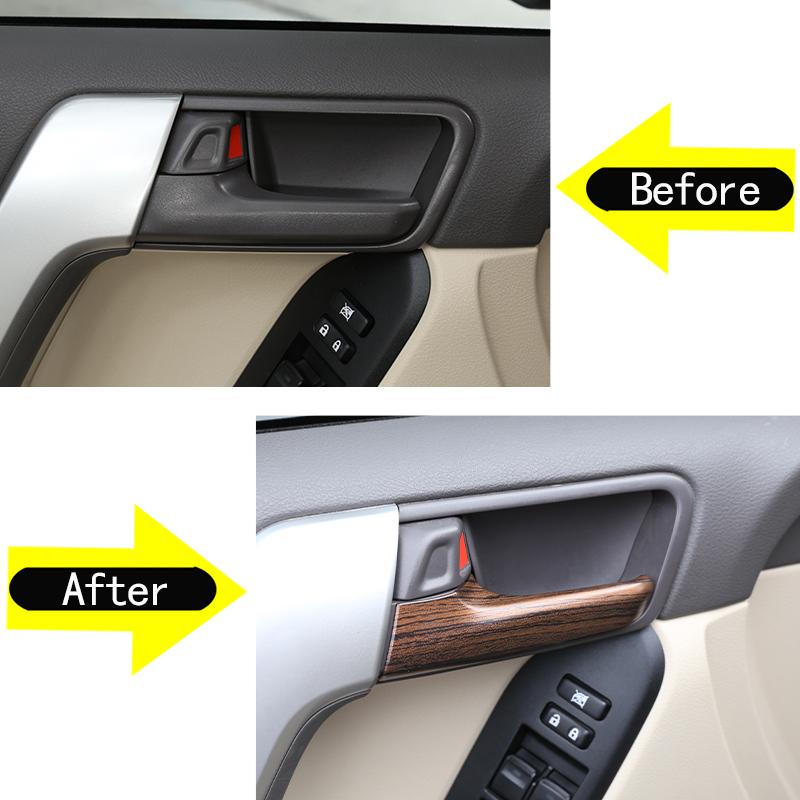 Car Upgrade For Toyota Land Cruiser Prado 150 FJ150 2010-2018 ABS Inner Door Handle Cover Trim Sticker Interior