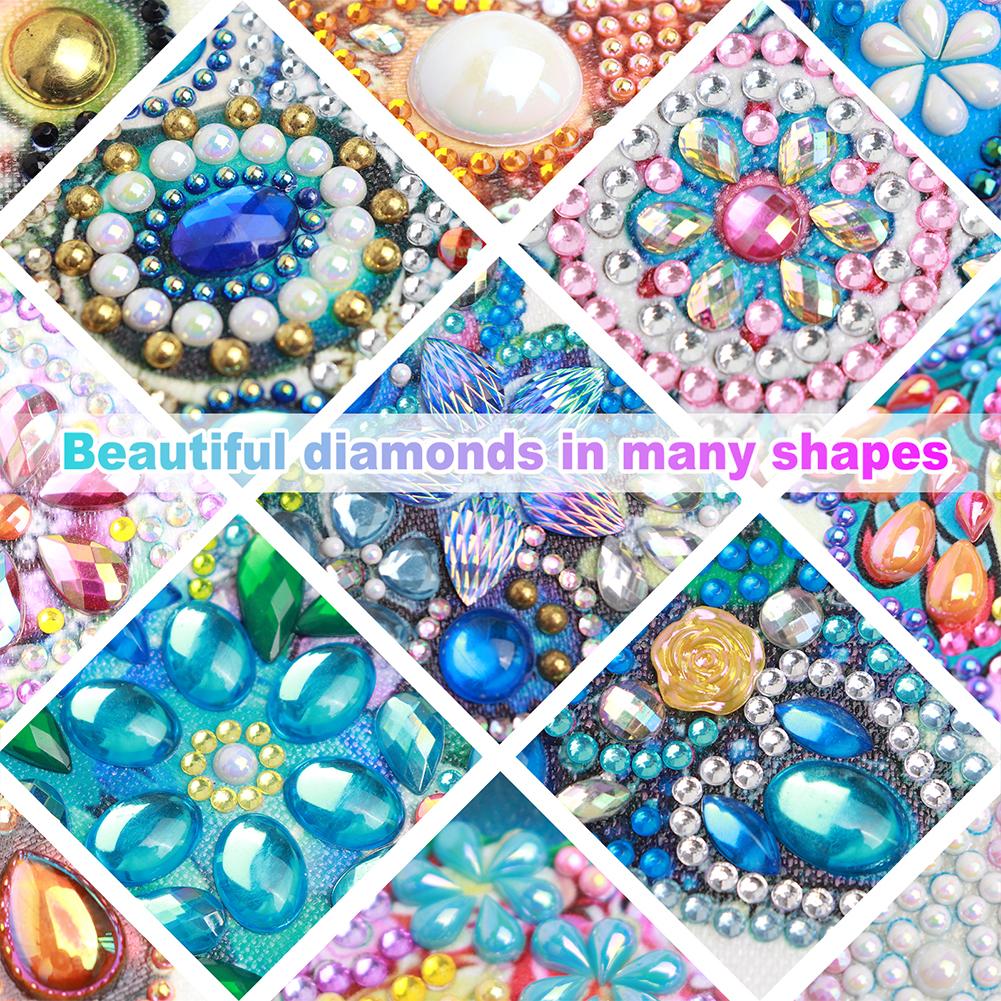 5D DIY Partial Special Shaped Drill Diamond Painting Kit Animal Decor30x30cm Rhinestone Diamond Painting Home Wall Decor