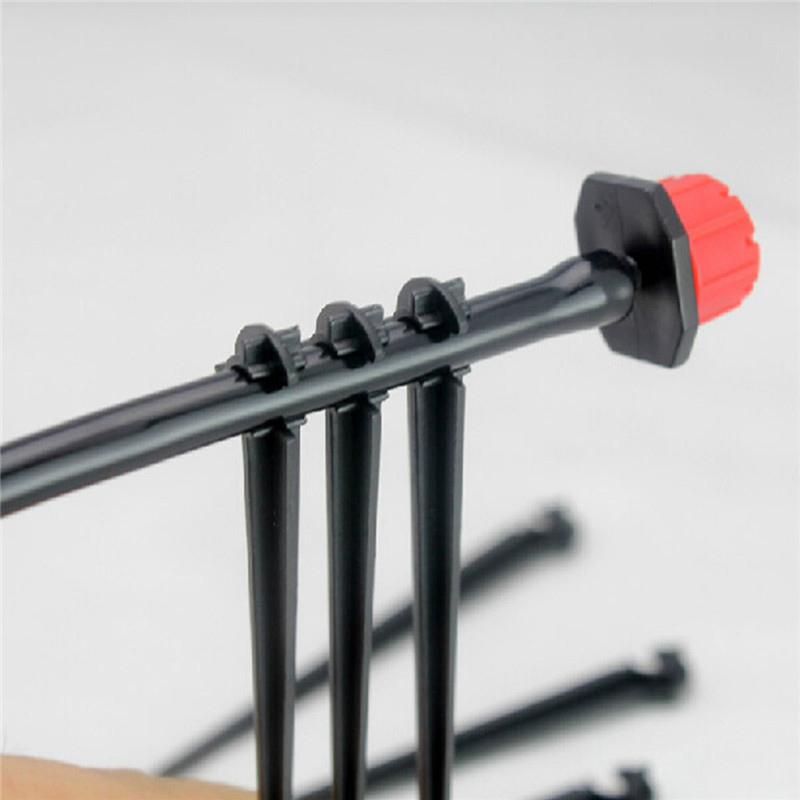 50PCS 1/4'' C-type Hook Fixed Stem Support Holder Stakes for 4/7mm Hose Flowerpot Drip Irrigation Fitting Greenhouse