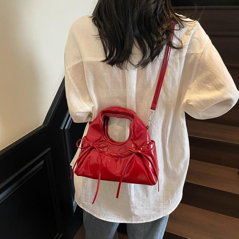 Stylish Mini Crossbody Bag Women - Soft PU Waterdrop Shape Shoulder With Zip Inner Pockets