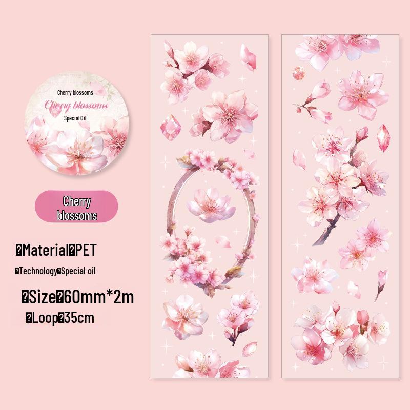 Gem Garden Series PET Tape Notebook: European Rose & Flower Collage, 6 Designs