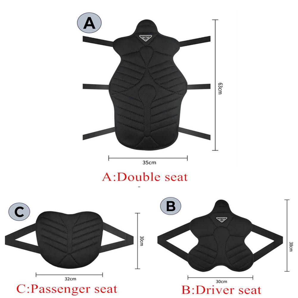 Universal Motorcycle Atv Passenger Seat Cushion Cover Heat Insulation Pad Black