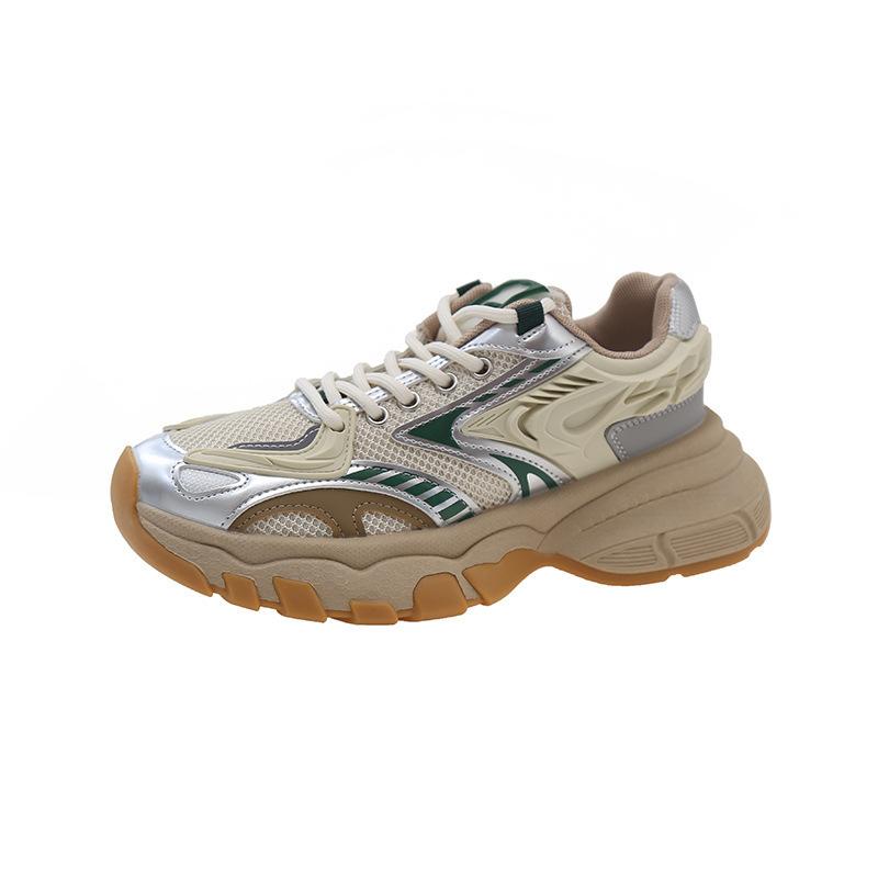 Zhao Ruth, the Same Dad Shoes for Women's 2024 Spring and Autumn New Jogging Shoes, Thick-soled Heightening Casual Sports Shoes