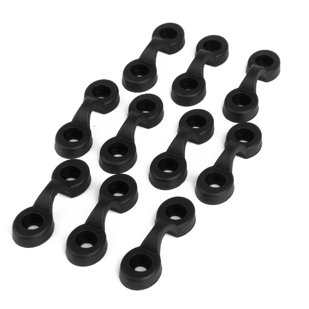 10Pcs Kayak Canoe Boats Nylon Deck Loops tie Pad Eye Buckle