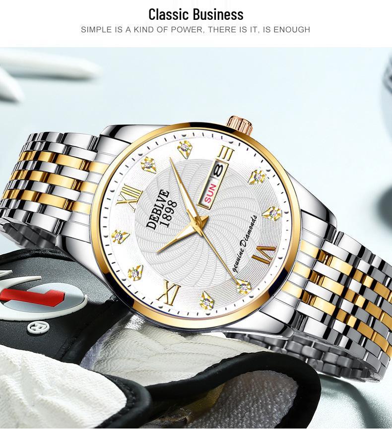 Men's High-End Waterproof Luminous Watch with Automatic Movement and Calendar