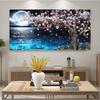 Moon Night Canvas Painting Landscape Poster and Prints Seaside Scenery Wall Art Pictures for Living Room Home Decoration Cuadros Frameless