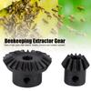 2pcs Black High Grade Steel Beekeeping Extractor Gear Essential for Beekeepers, Honey Tool, Special Product with No Honey Stick