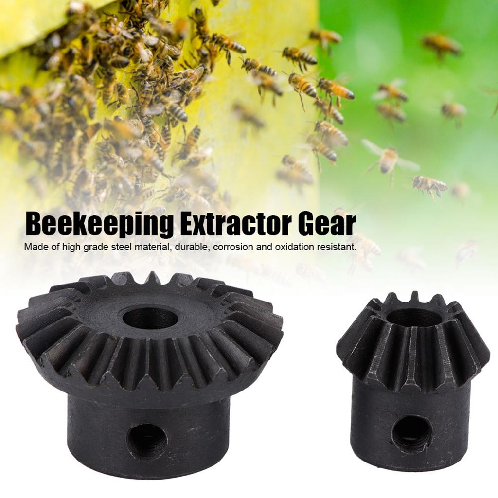 2pcs Black High Grade Steel Beekeeping Extractor Gear Essential for Beekeepers, Honey Tool, Special Product with No Honey Stick