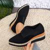 Fashion Women's Slope Heel Single Shoes Autumn New Pointed Head Suede Deep Mouth Thick Sole Anti-slip Wear-resistant Low-top Shoes