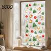 No Residue Window Cling Christmas Static Cling, Xmas Tree Snowman Santa Hat Bell Glass Sticker, Removable Reusable Decoration Decal for Holiday Party