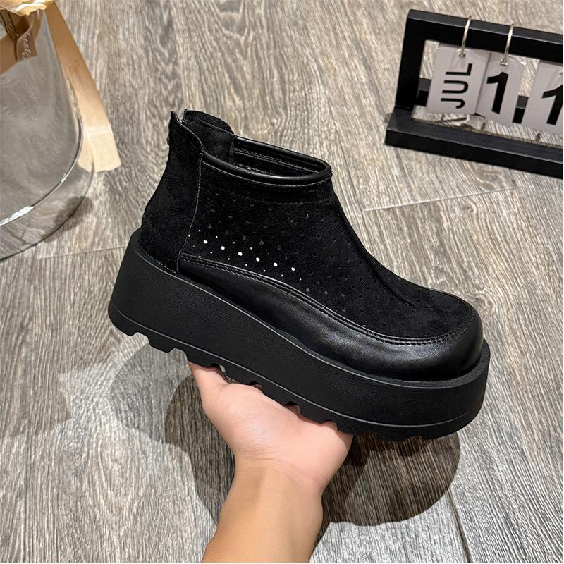 Small Man Thick Sole Height Increased by 6 Cm Casual Shoes 2025 Spring and Summer New Breathable Muffin Fashion Temperament Single Shoes