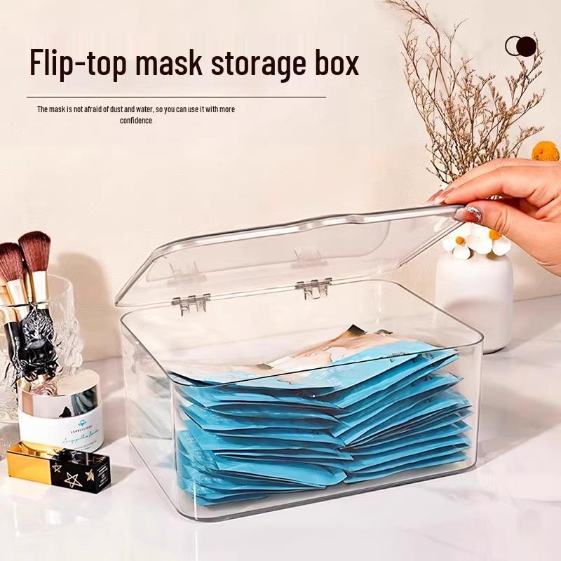Transparent Large Capacity Dustproof Storage Box for Lipstick & Skincare