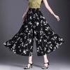 Gonna pantalone floreale in stile acquerello per la Primavera/Estate 2026 in tessuto di seta ghiacciata: Pantaloni Casual Svasati