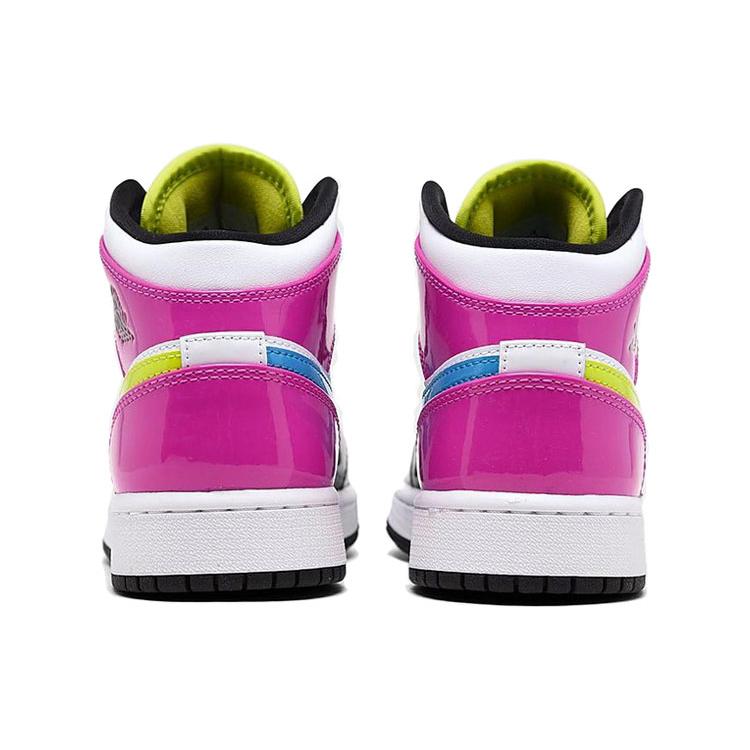 New Jordan 1 Mid White Black Cyber Pink GS CZ9835-100