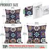 4Pcs/Setgeometric Square Boho Pattern Cushions Pillowcase Polyester Cushion Cover Throw Pillow Pillowcover Home Car Sofa Decor