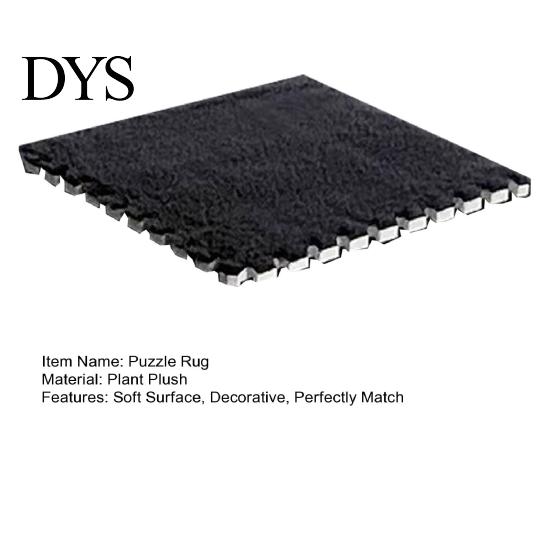 Bedroom Floor Mat Solid Color Plush Dry Feet Tiles Rug Tear-resistant Protective Square Washable Puzzle Living Room