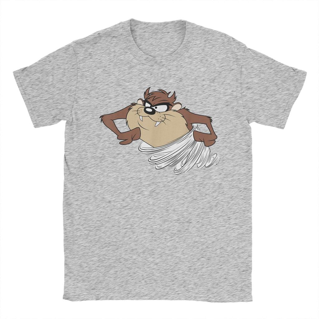 Tazed Tasmanian Devil Tornado Retro Poster T Shirts Men 100% Cotton Cool T-Shirt Round Collar Tees Clothes Plus Size