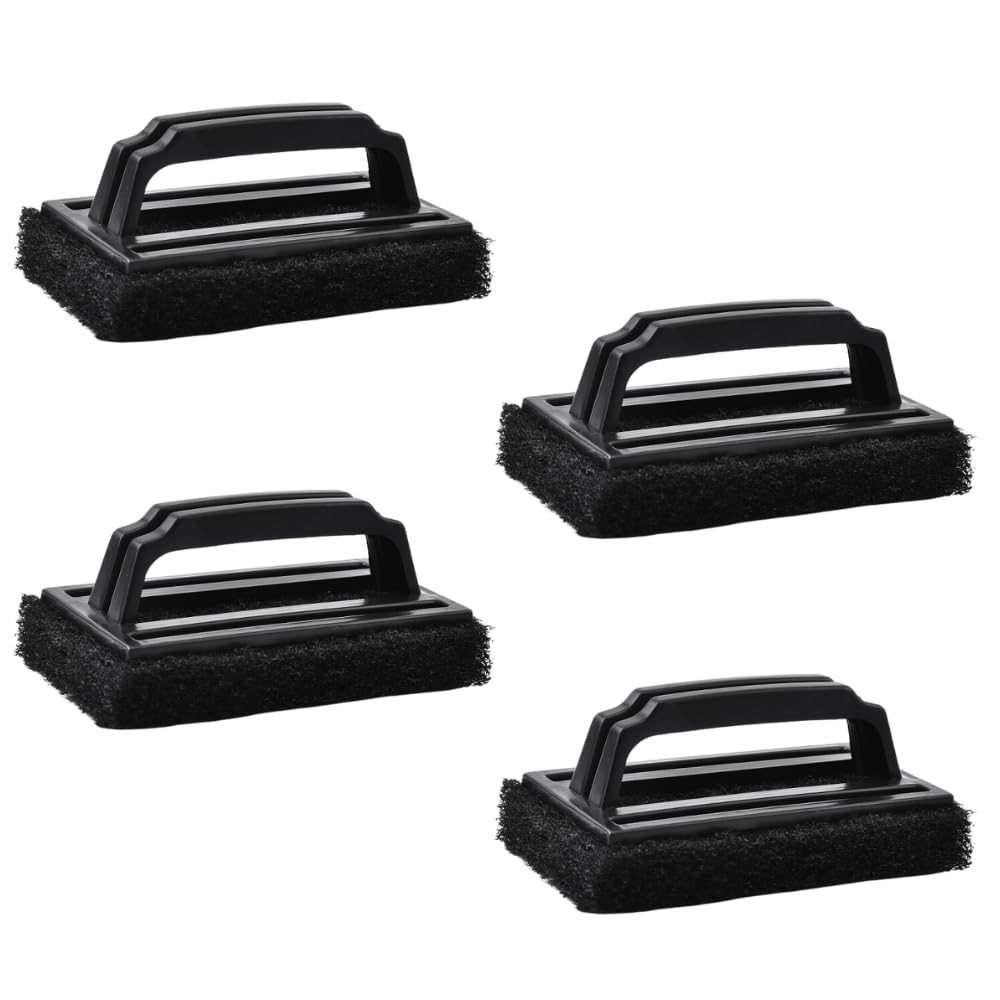 

ideamall BBQ Brush, Grill Brush for Removing Burnt and Dirt, for Grills, Iron Plates, Camping, and BBQ Cleaning, Set of 4