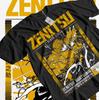 Anime Demon Slayer Zenitsu Agatsuma Thunder Graphic Black TShirt All Size
