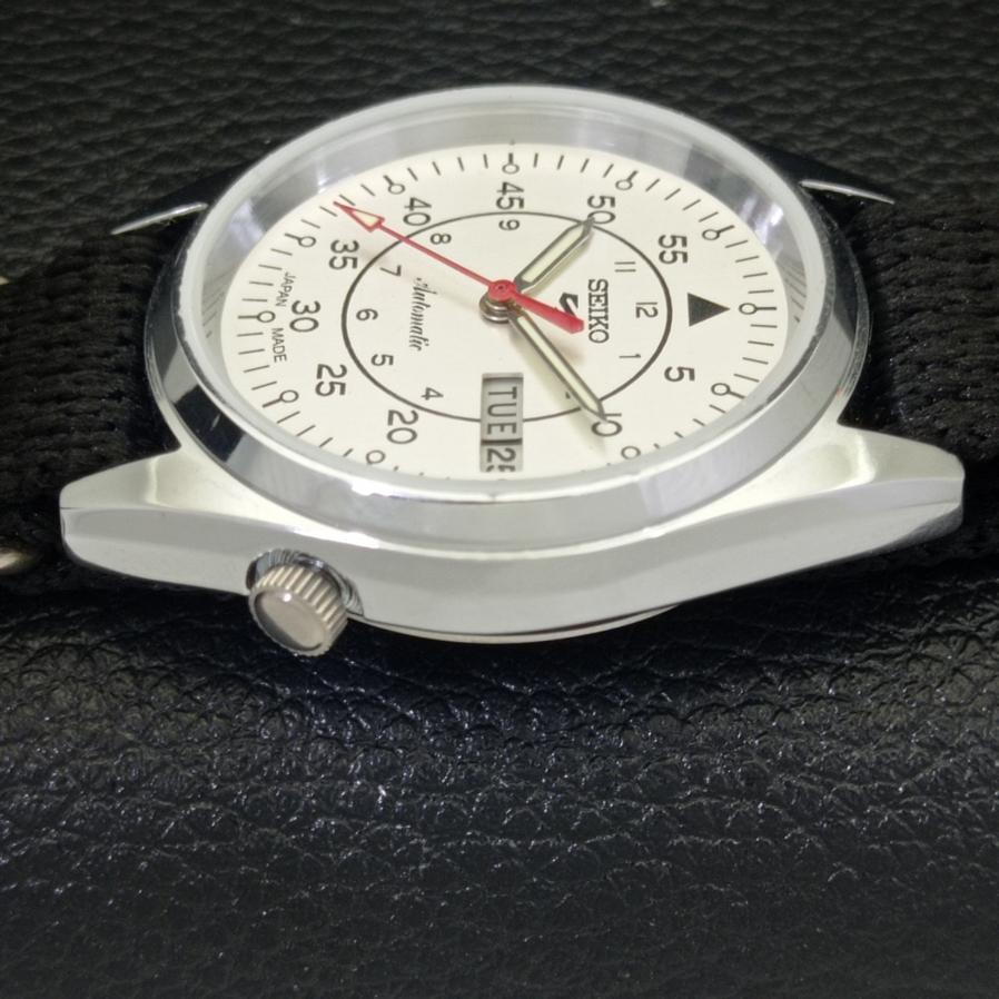 JAPONIA RECONDITIONATĂ 6309A SEIKO 5 CEAS AUTOMAT BĂRBAȚI CADRAN ALB a427241-2 QRL-a427241