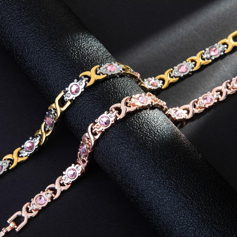 Hot Selling Fashion Womens Magnet Bracelet Micro Inlaid Diamond Trendy Jewelry