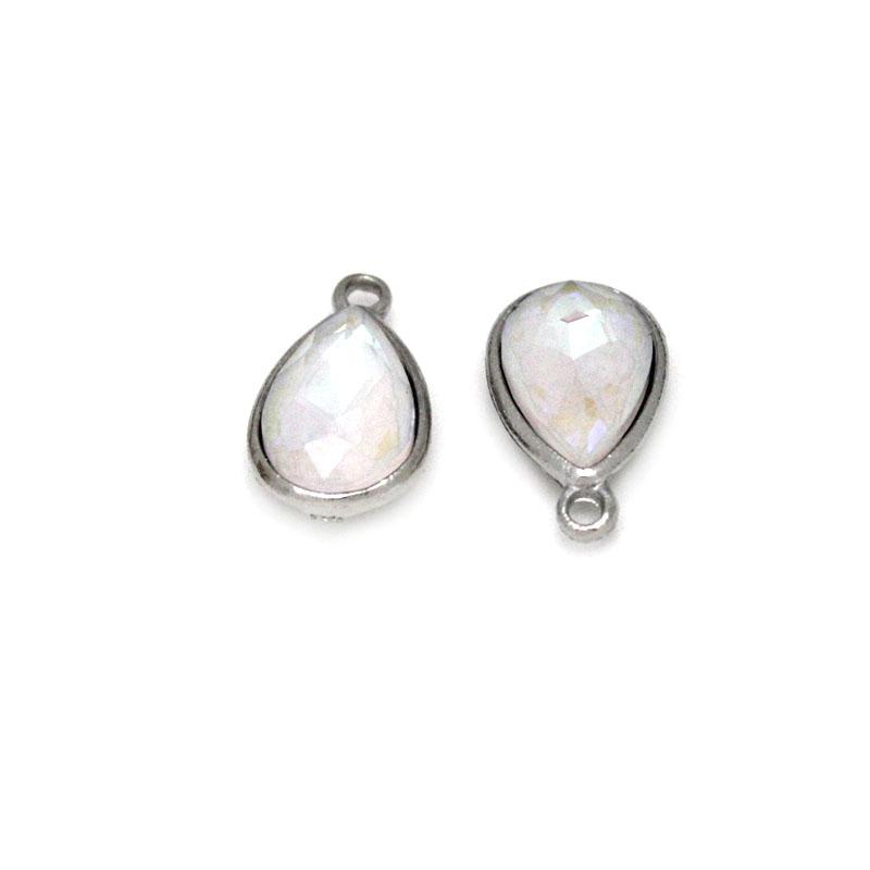 10Pcs Crystal Glass Charms Pendants Water Drop Shape Charms for DIY Necklace Earrings Pendant Beads Jewelry Making Accessories