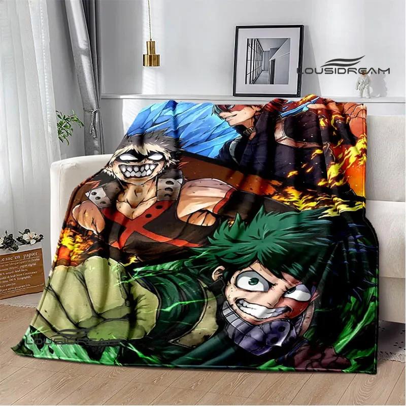 Decke mit Cartoon-Aufdruck „My Hero Academia“, warme Flanelldecken, weiche und bequeme Decke, Reisedecke für Zuhause, Geburtstagsgeschenk