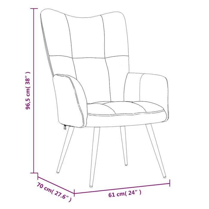 VidaXL Chaise de Relaxation Fauteuil de Détente Siège de Relaxation Chaise de Détente Salon Salle de Séjour Intérieur Vert 328076