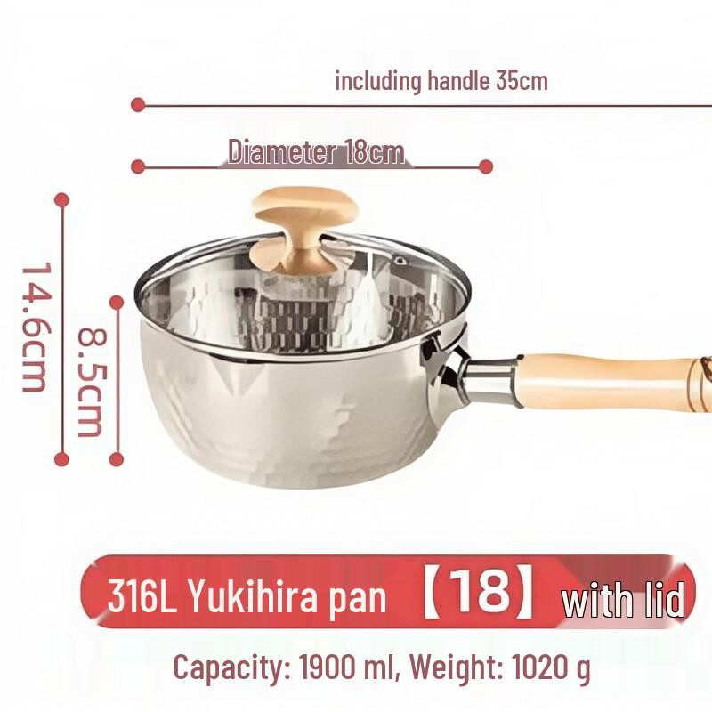 18cm 316 Stainless Steel Yukihira Pot