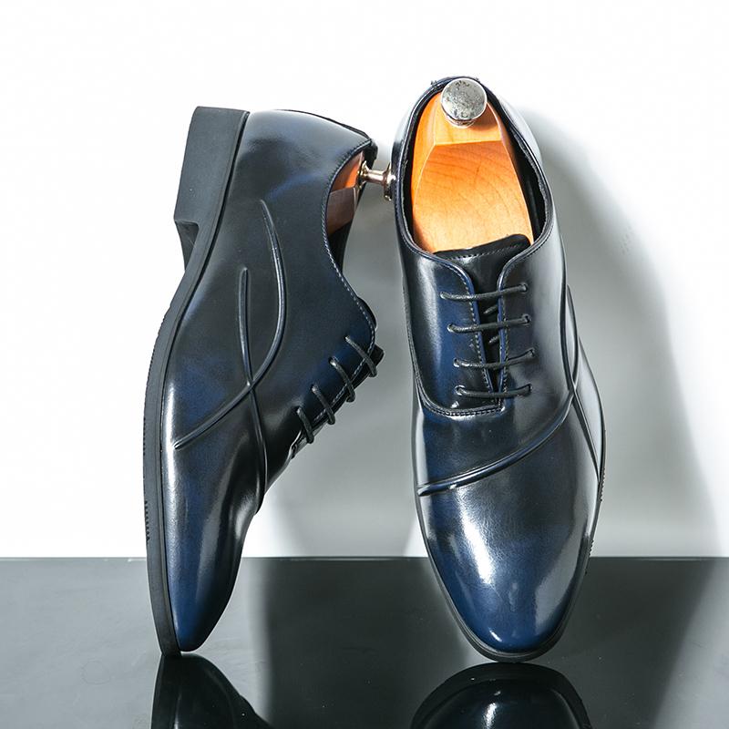 Herren Klassische Formelle Schuhe mit Doppelschichtleder Schnürschuhe Business Büro Derby Schuhe Herren Bankett Gesellschaftsschuhe Größe 38-46