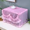 Universal Microwave Oven Cover Lace Oil Dust Proof Cover Embroidered Cute Cartoon Printed Electric Oven Cloth Kitchen Supplies