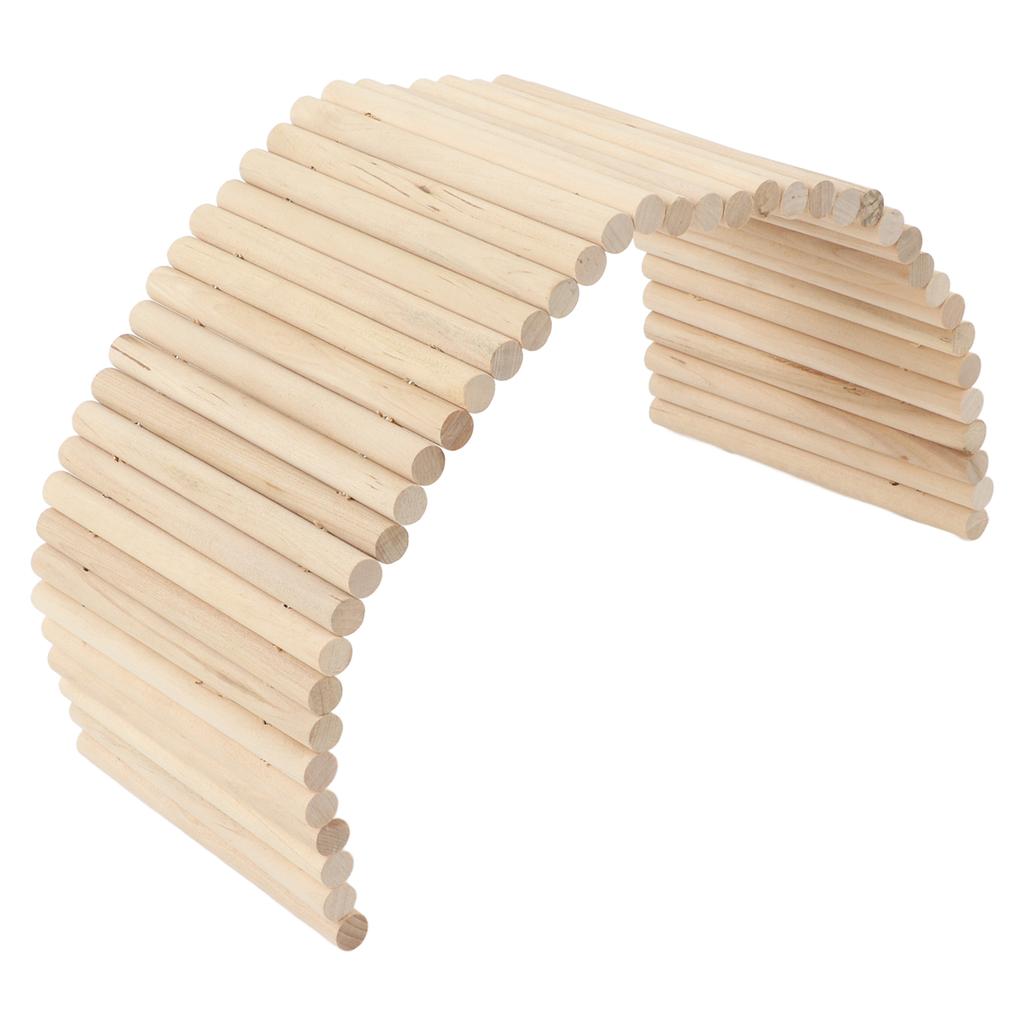 Pet Bridge Wooden Safe Bendable Small Pet Climbing Tunnel for Rabbits Guinea Pigs Hamsters