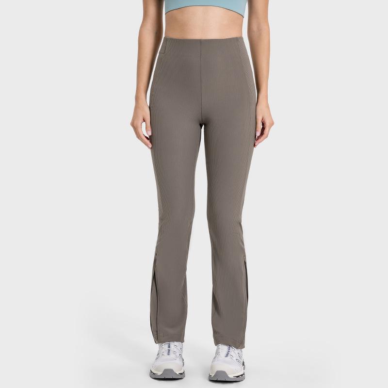 New Style of Slim Butt Lifting Slim Yoga Sports Trousers Water-cooling Cooling Zipper Adjustment Micro-flare Pants for Women