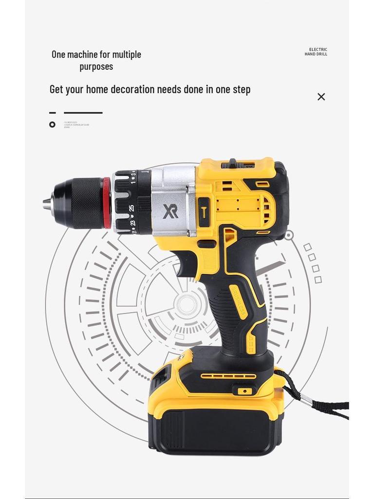 Rechargeable Multi-Functional Lithium Battery Drill & Electric Screwdriver Set for Home Use