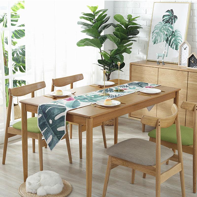 Nordic Style Living Room TV Cabinet Cover Towel Small Fresh Printed Pattern Table Runner New Linen Home Decoration Table Runner